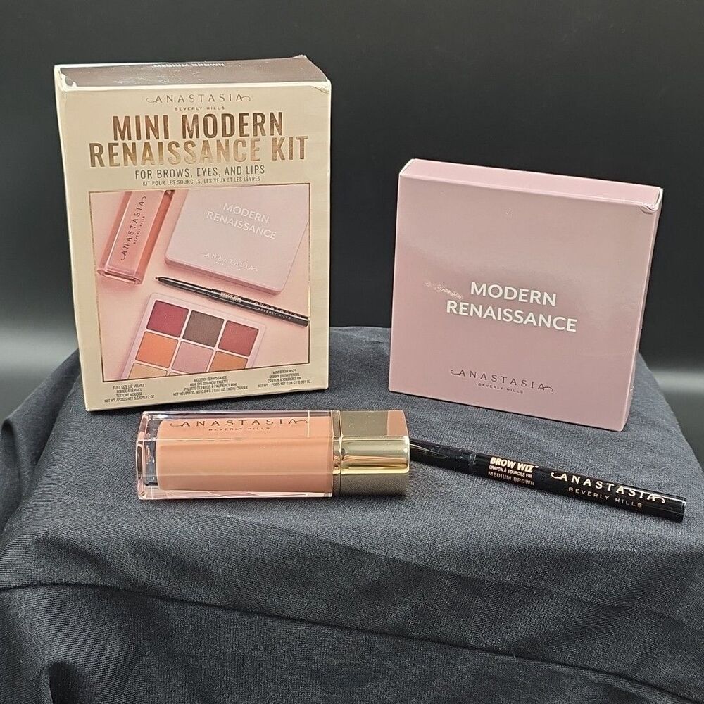 Anastasia Mini Modern Renaissance Kit Medium Brown Brows Eyes Lips New In Box